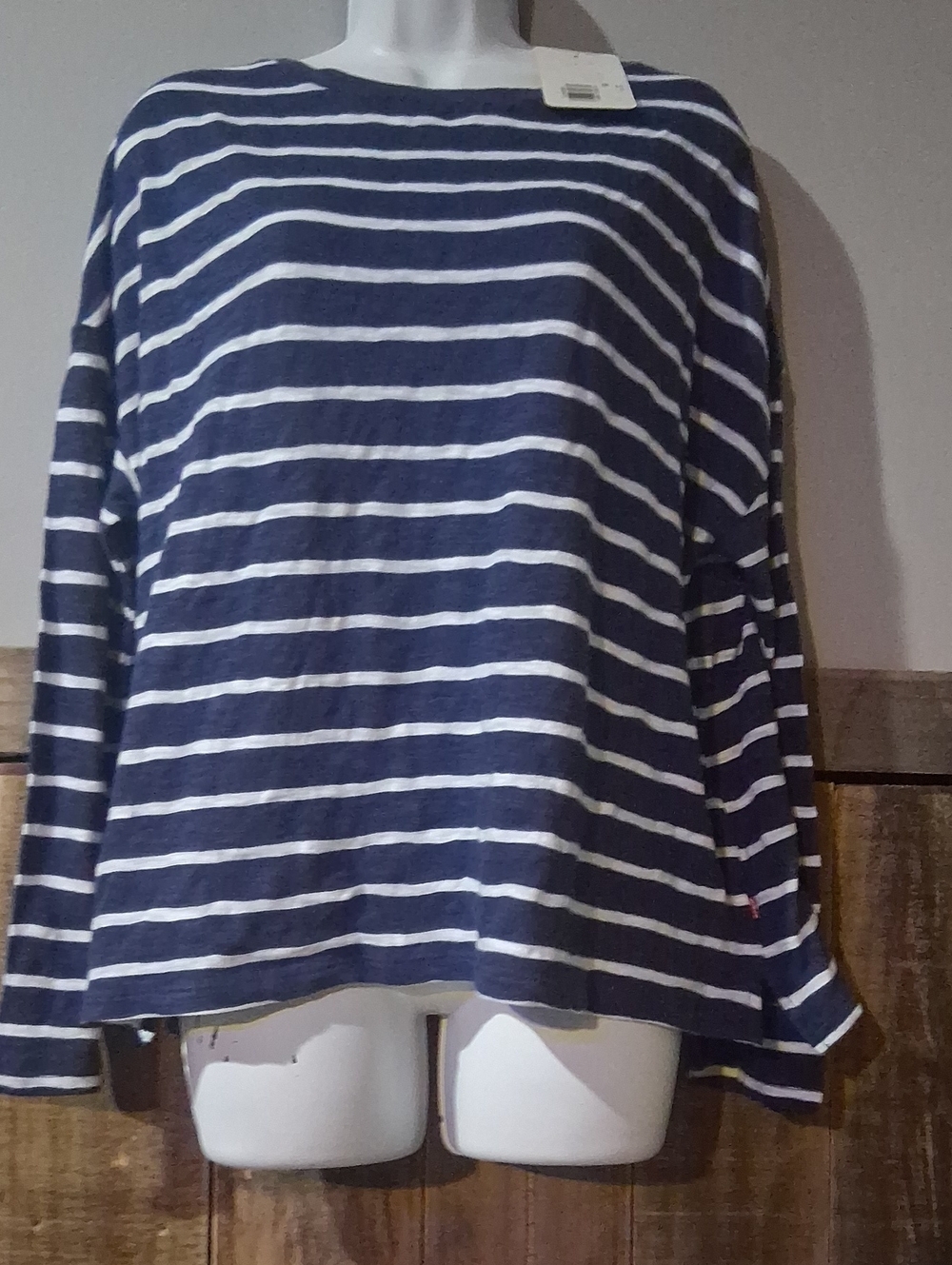 Levi's Navy & White Striped Long Sleeve Tee